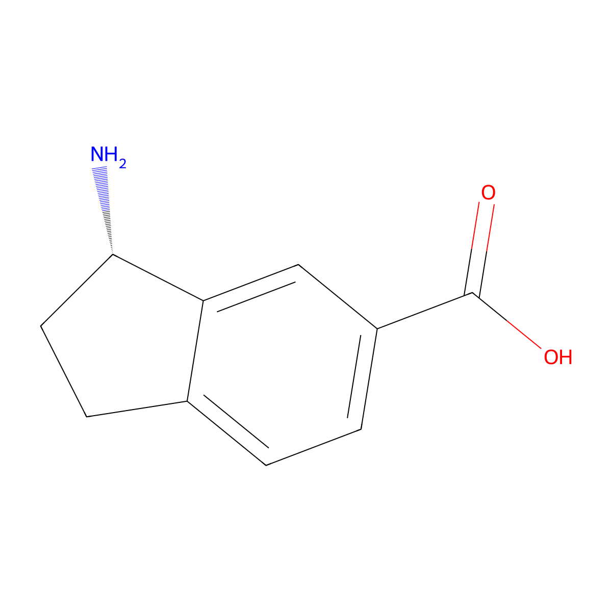 (3S)-3-amino-2,3-dihydro-1H-indene-5-carboxylic acid molecular structure, CAS 1213460-70-8