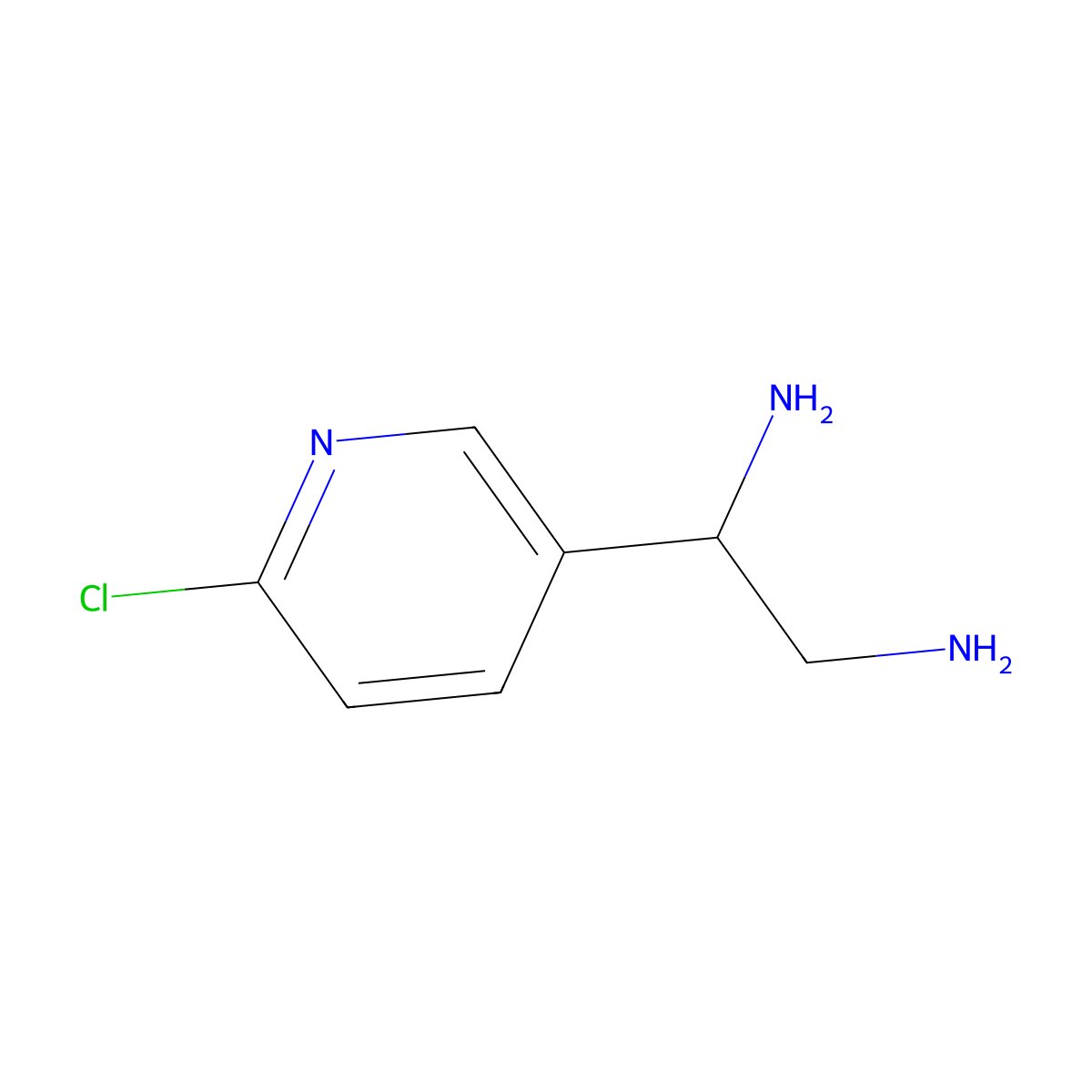 (1S)-1-(6-Chloro-3-pyridinyl)-1,2-ethanediamine molecular structure, CAS 1213460-71-9