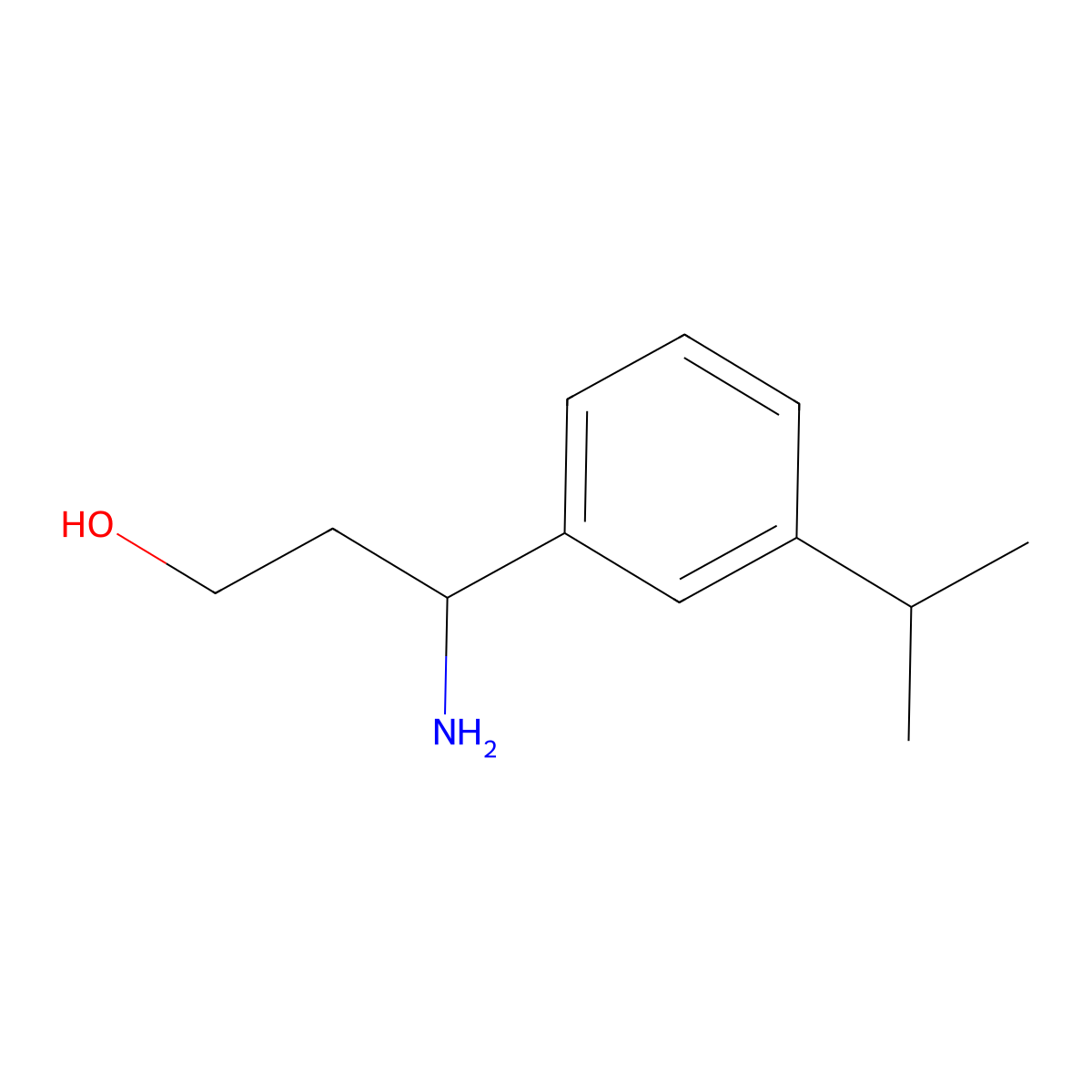 Benzenepropanol, |A-amino-3-(1-methylethyl)-, (|AR)- molecular structure, CAS 1213463-17-2