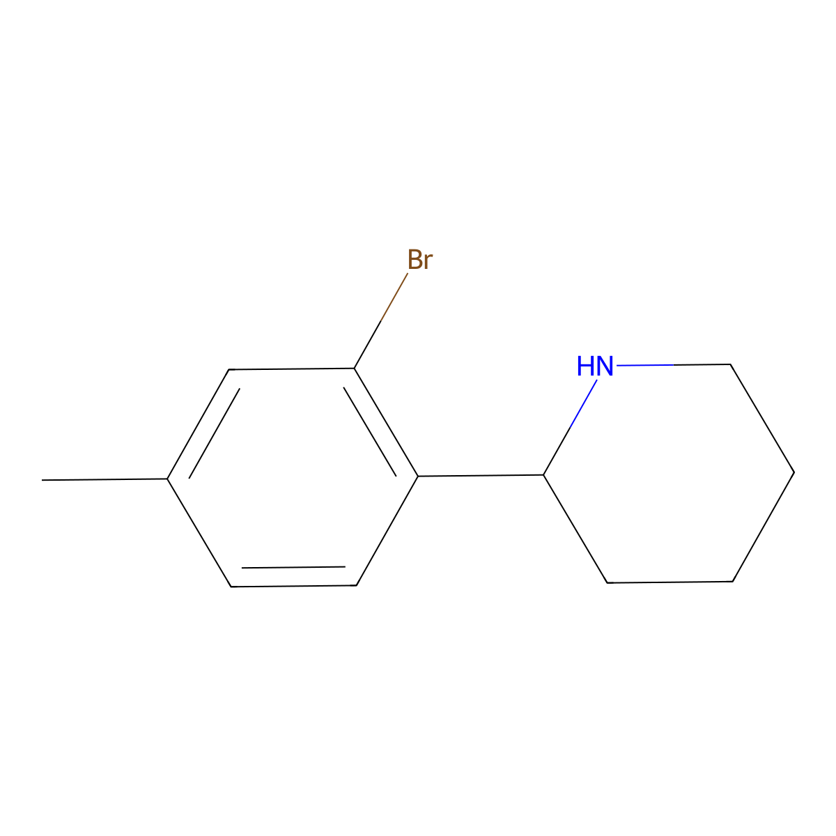 (R)-2-(2-Bromo-4-methylphenyl)piperidine molecular structure, CAS 1213463-63-8