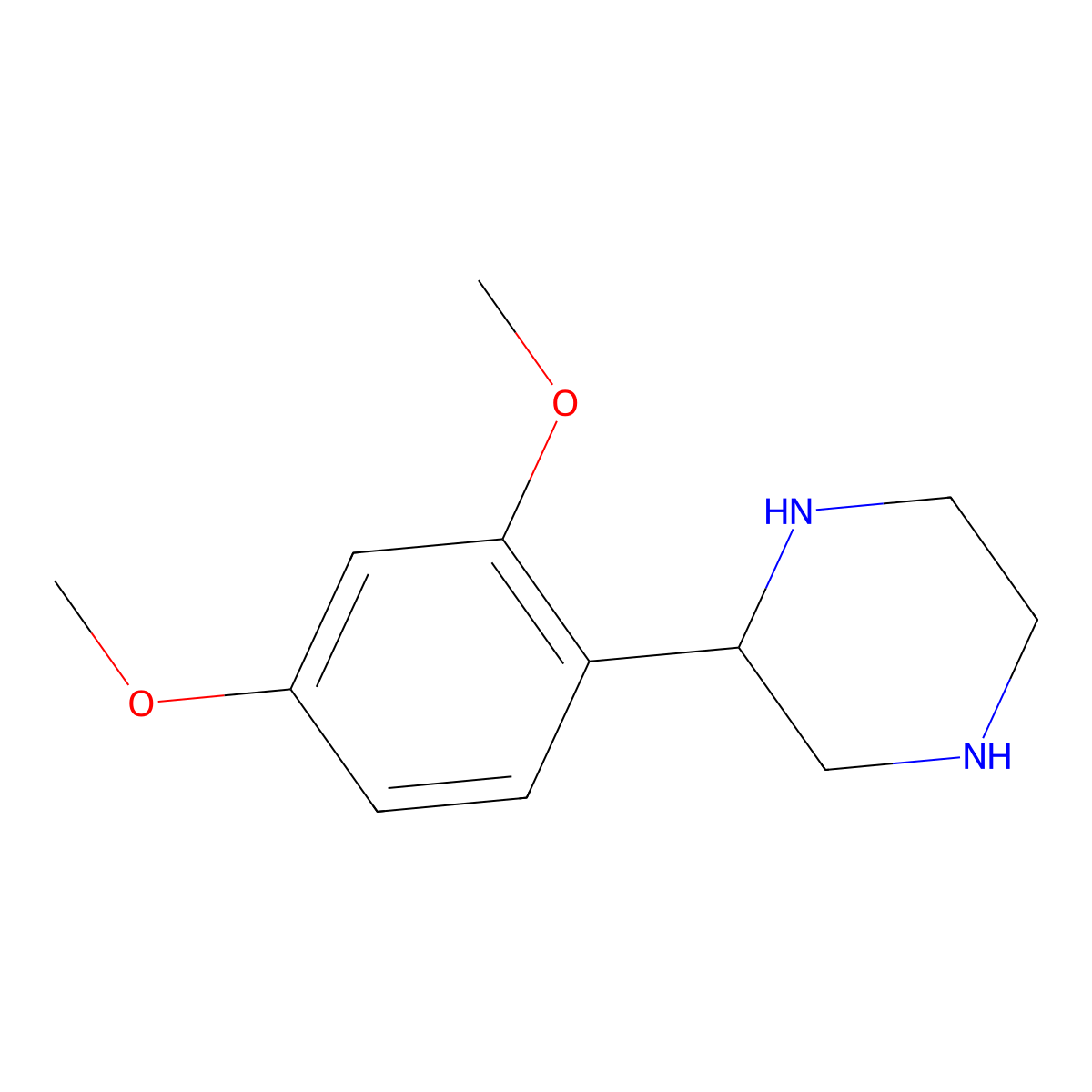 (R)-2-(2,4-Dimethoxyphenyl)piperazine molecular structure, CAS 1213466-20-6