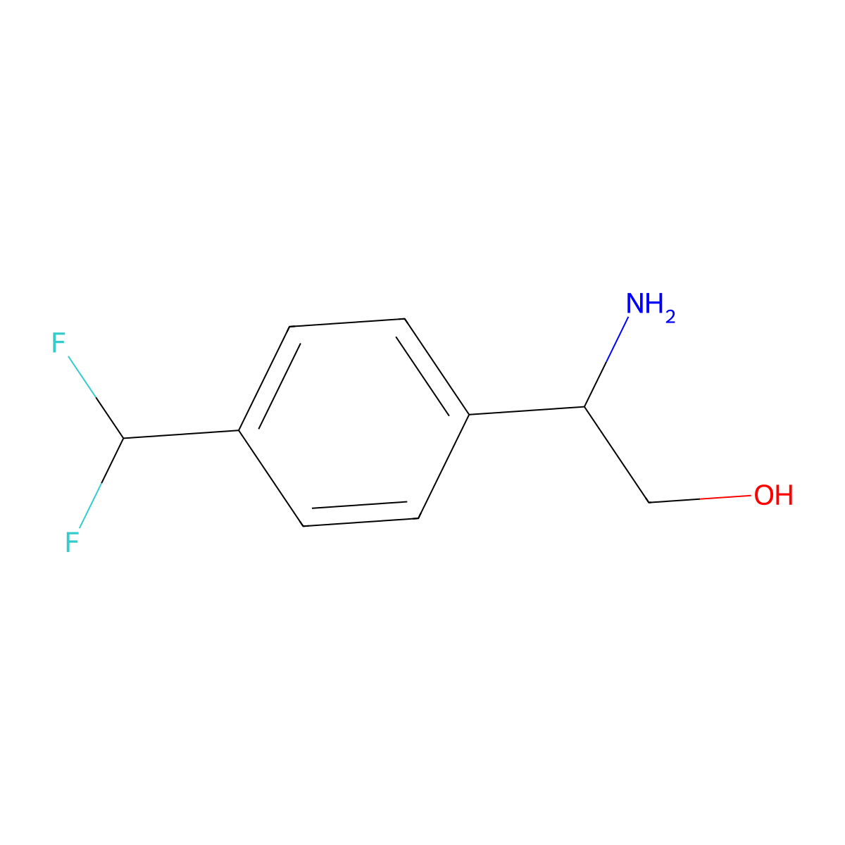 (S)-2-amino-2-(4-(difluoromethyl)phenyl)ethan-1-ol molecular structure, CAS 1213470-78-0