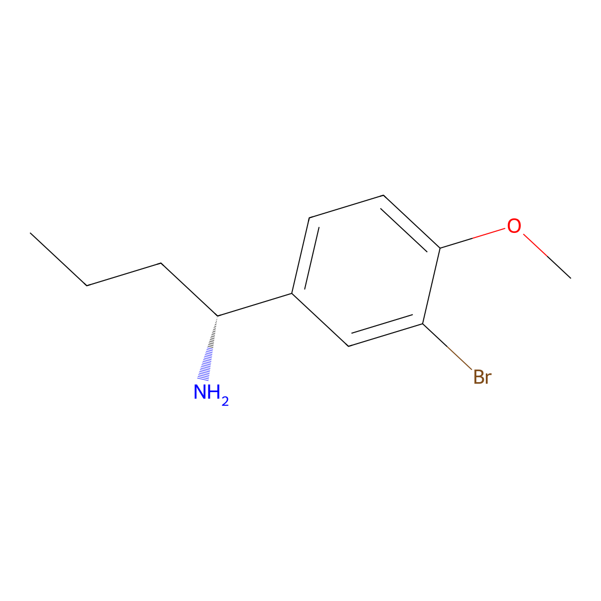 (R)-1-(3-Bromo-4-methoxyphenyl)butan-1-amine molecular structure, CAS 1213474-08-8