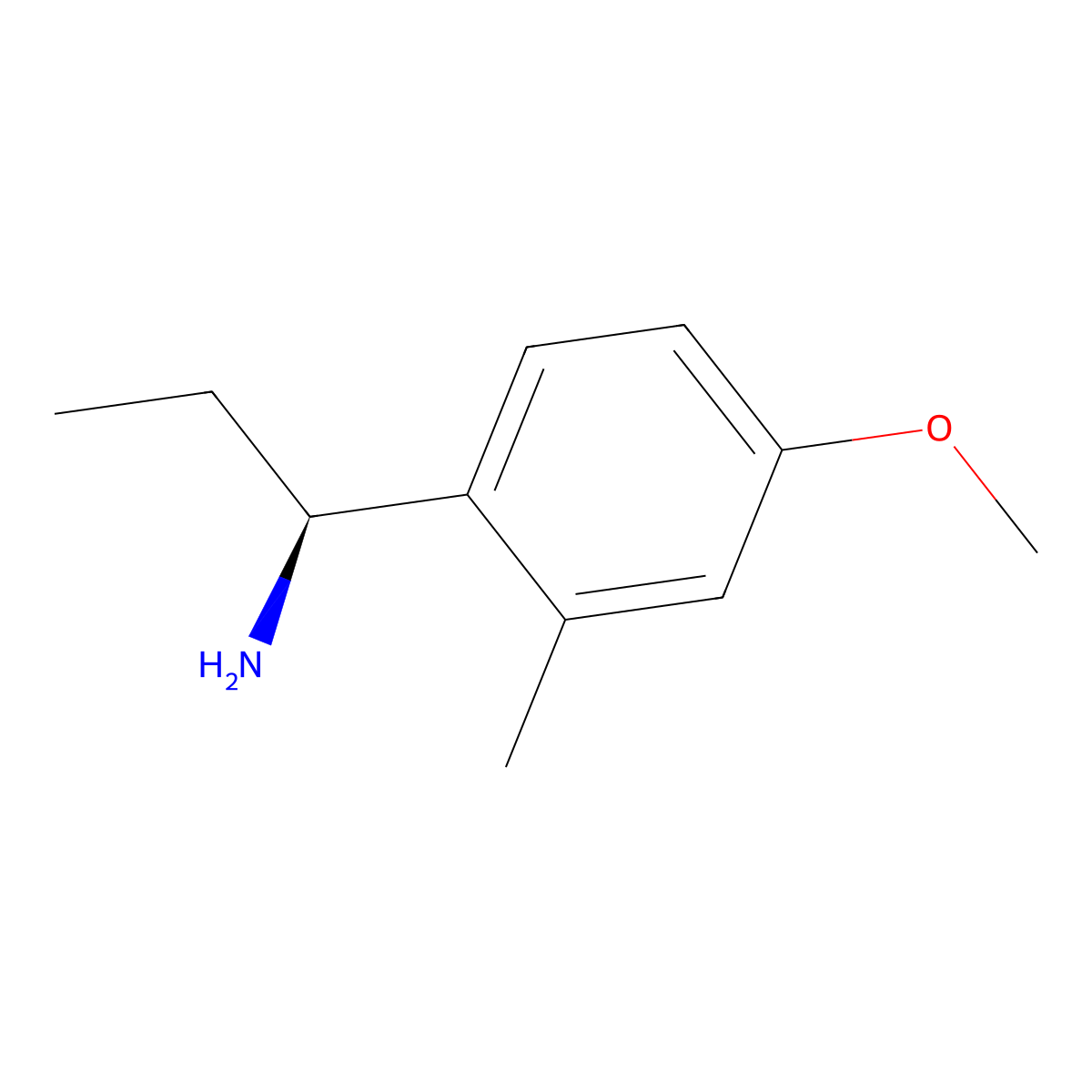 (S)-1-(4-Methoxy-2-methylphenyl)propan-1-amine molecular structure, CAS 1213474-42-0