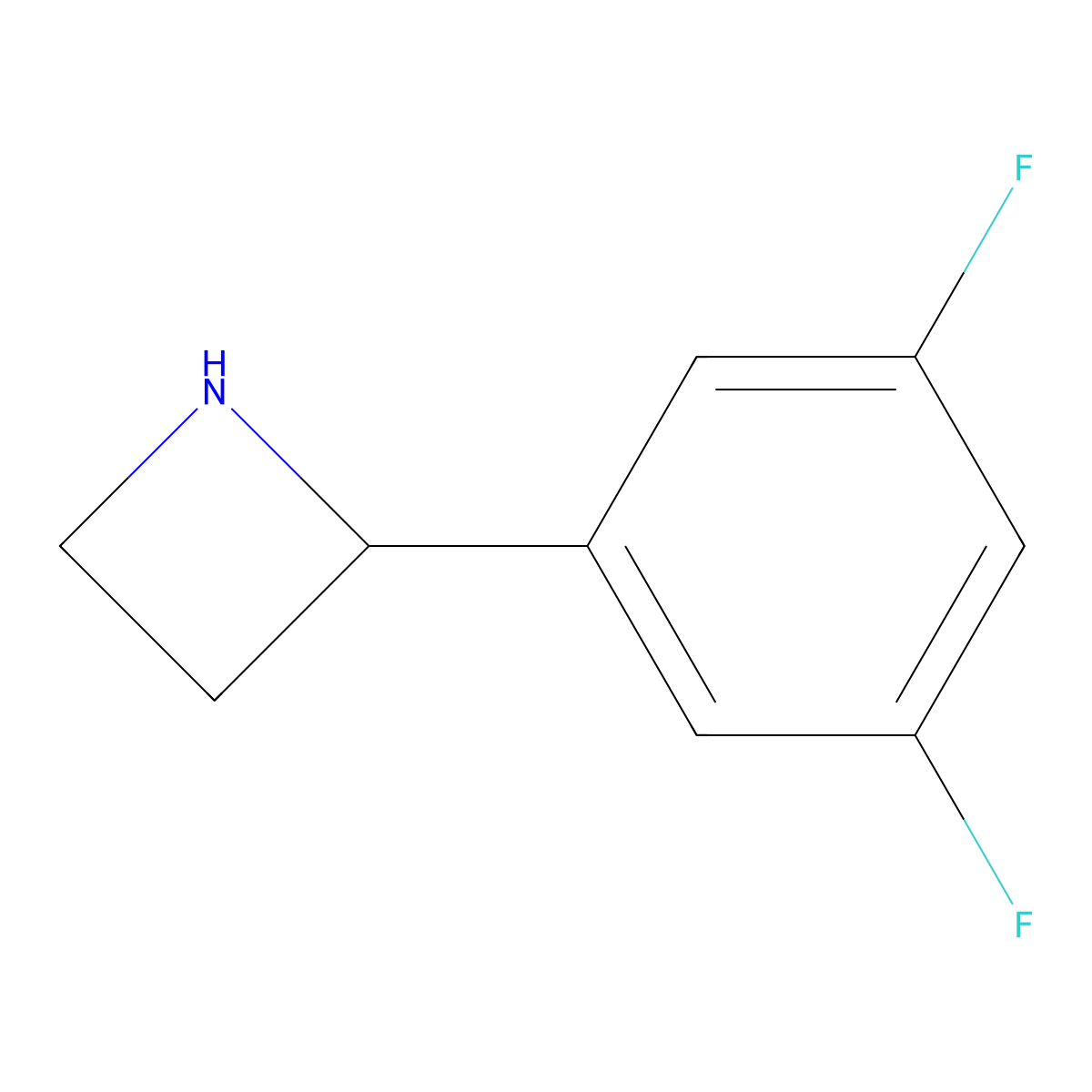 (S)-2-(3,5-Difluorophenyl)azetidine molecular structure, CAS 1213474-54-4