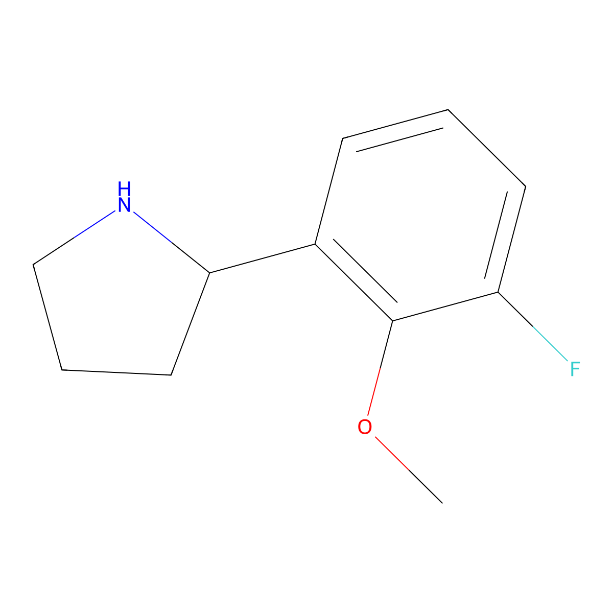 (R)-2-(3-Fluoro-2-methoxyphenyl)pyrrolidine molecular structure, CAS 1213479-14-1