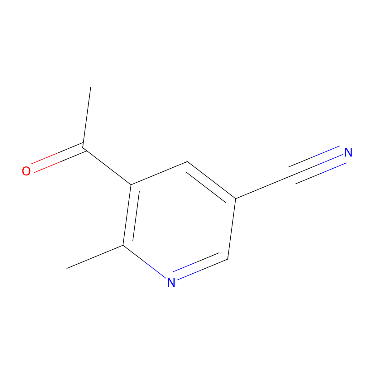 5-Acetyl-6-methylnicotinonitrile molecular structure, CAS 121348-16-1