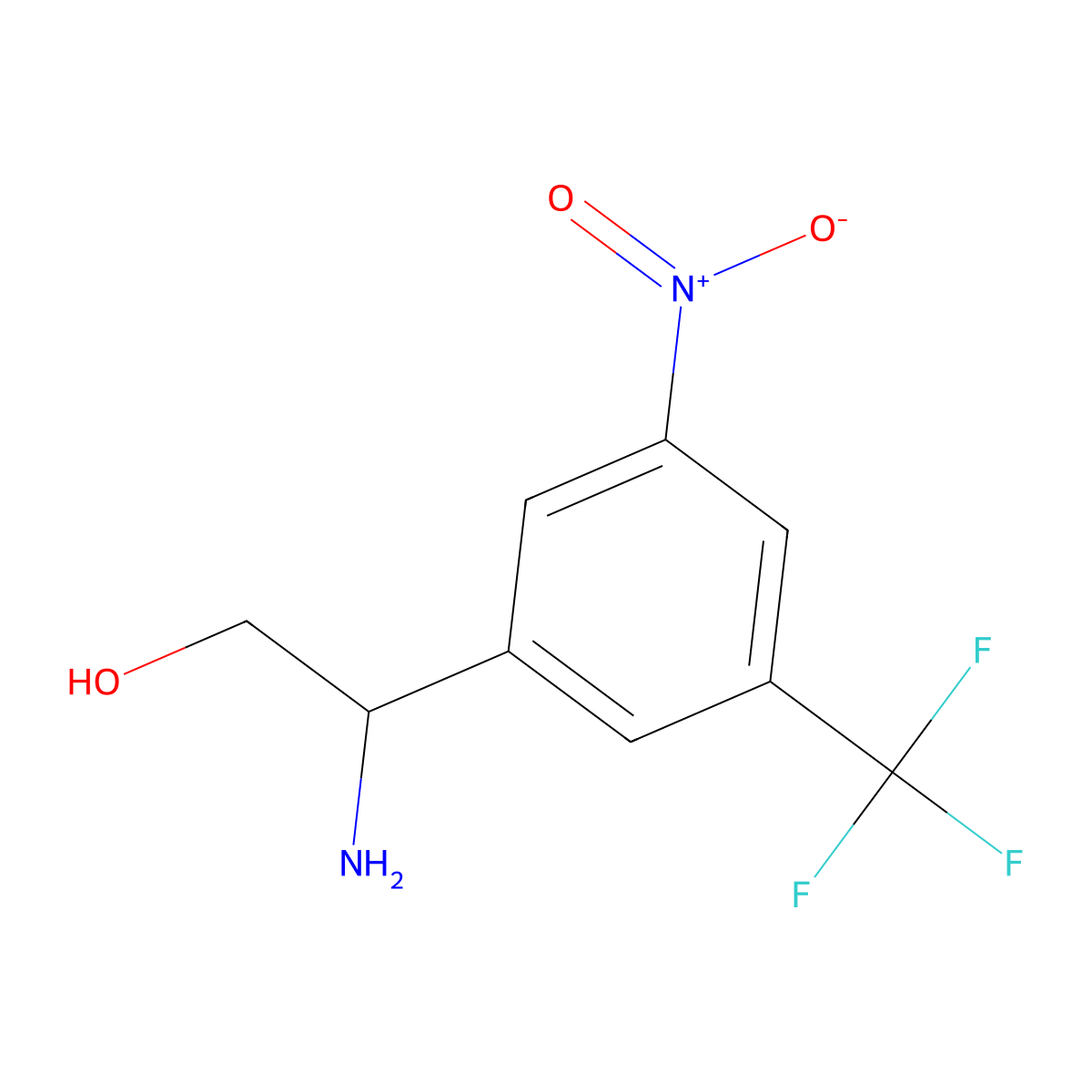 (r)-2-Amino-2-(3-nitro-5-(trifluoromethyl)phenyl)ethan-1-ol molecular structure, CAS 1213480-21-7