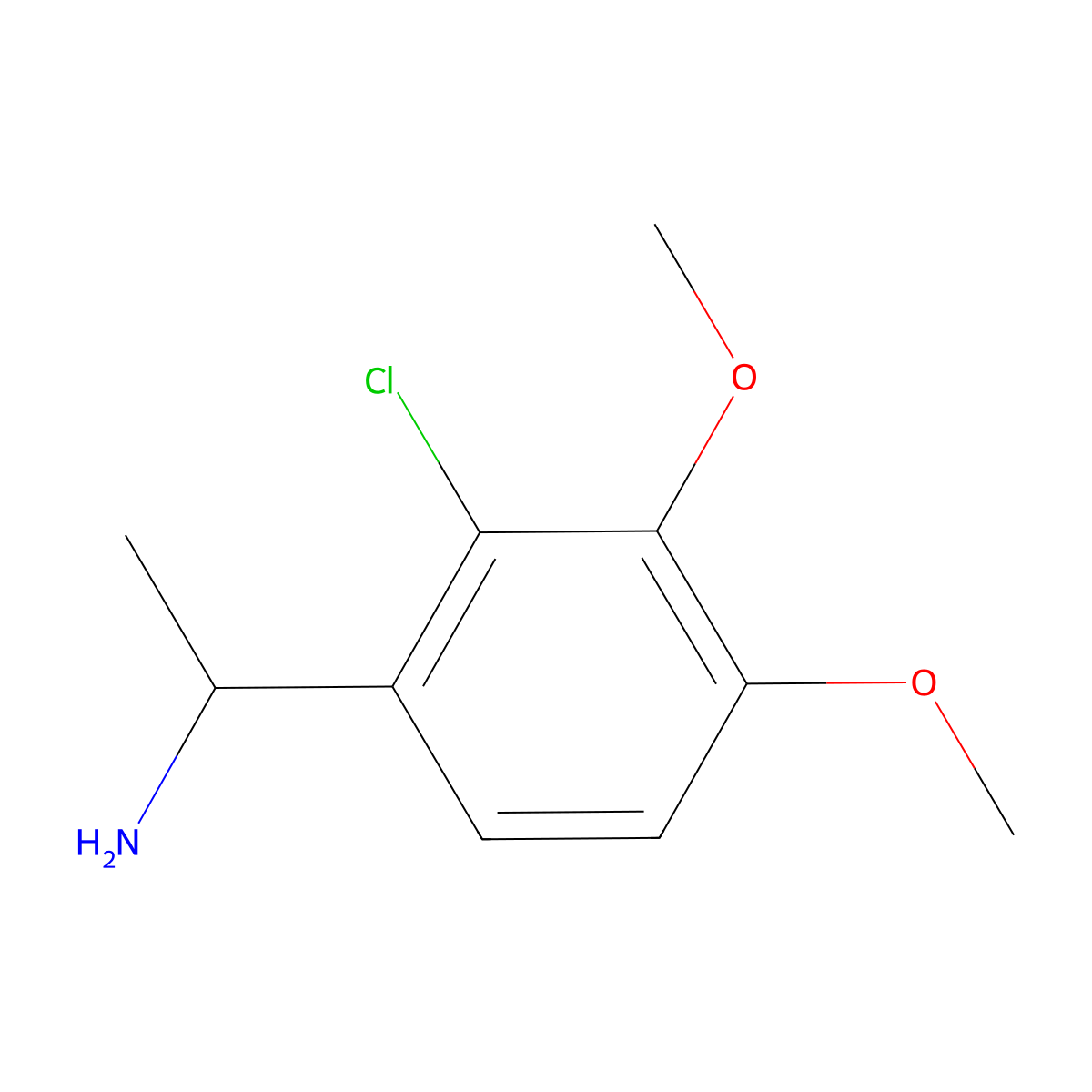 (1S)-1-(2-chloro-3,4-dimethoxyphenyl)ethan-1-amine molecular structure, CAS 1213480-35-3
