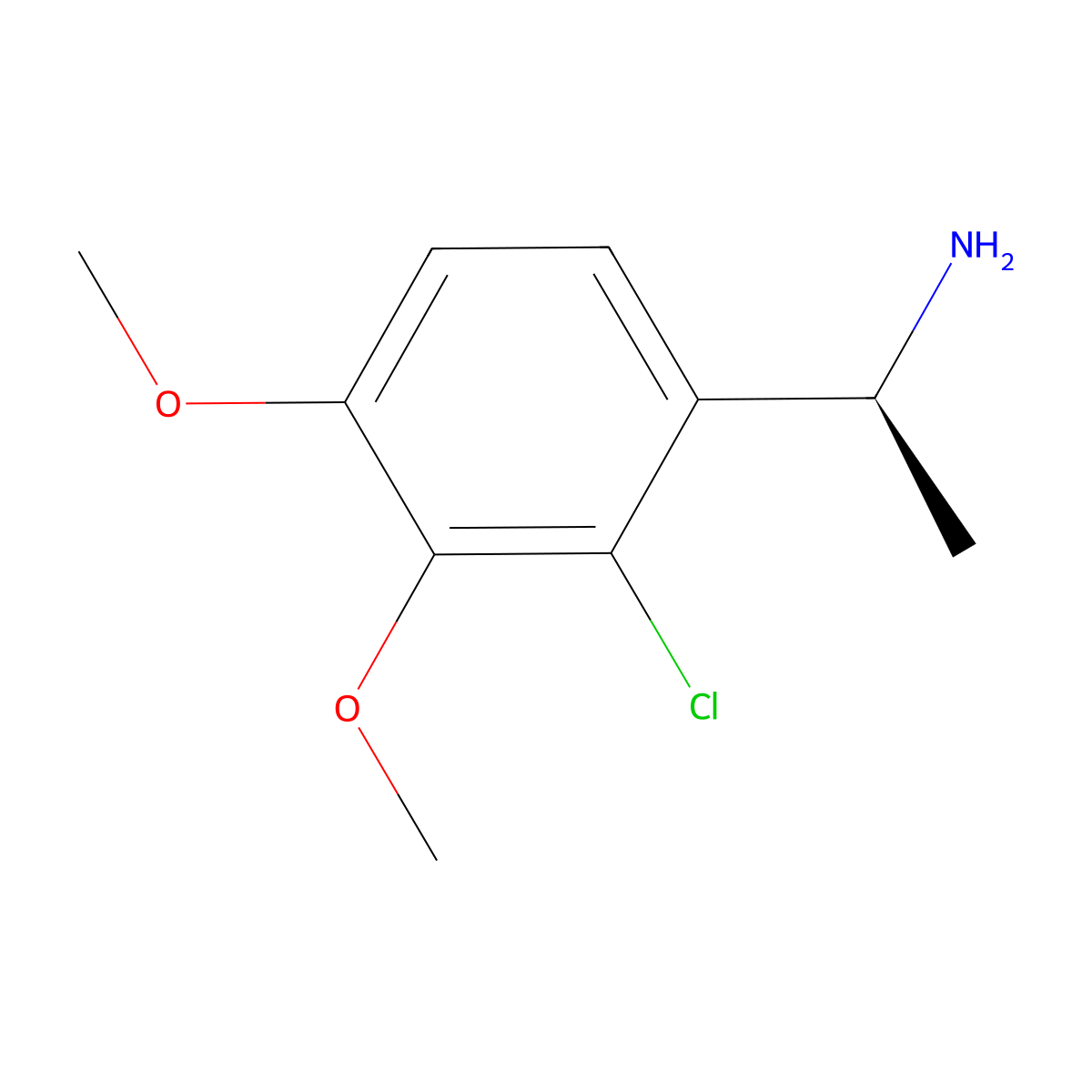 (1S)-1-(2-chloro-3,4-dimethoxyphenyl)ethan-1-amine molecular structure, CAS 1213480-35-3