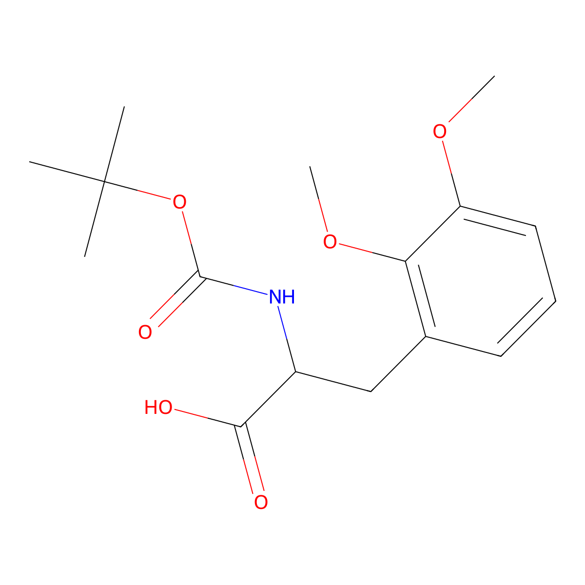 N-Boc-2,3-dimethoxy-D-phenylalanine molecular structure, CAS 1213480-90-0