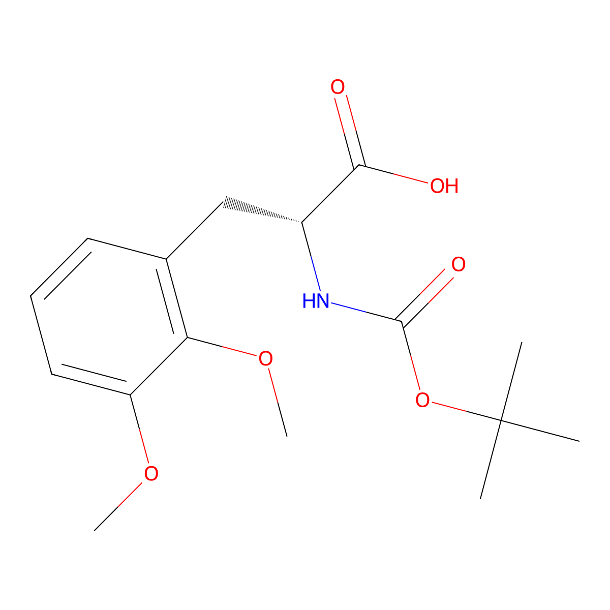 N-Boc-2,3-dimethoxy-D-phenylalanine molecular structure, CAS 1213480-90-0