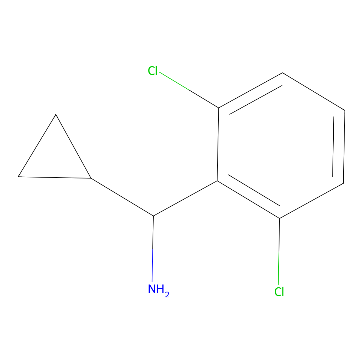 (S)-Cyclopropyl(2,6-dichlorophenyl)methanamine molecular structure, CAS 1213482-23-5