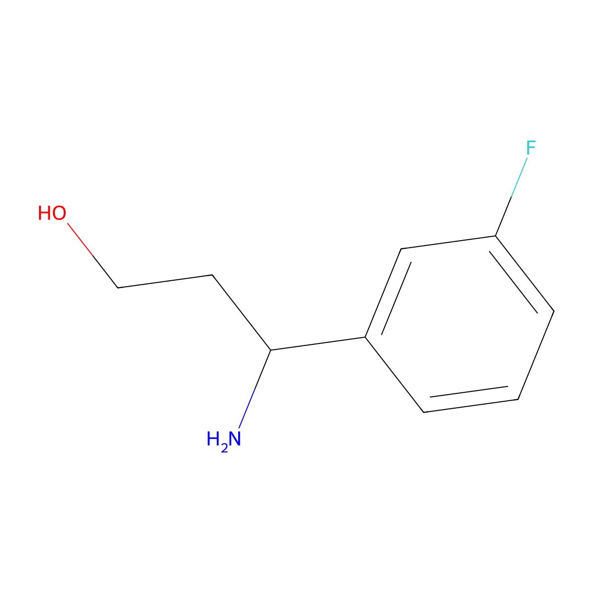 (s)-3-Amino-3-(3-fluorophenyl)propan-1-ol molecular structure, CAS 1213482-43-9
