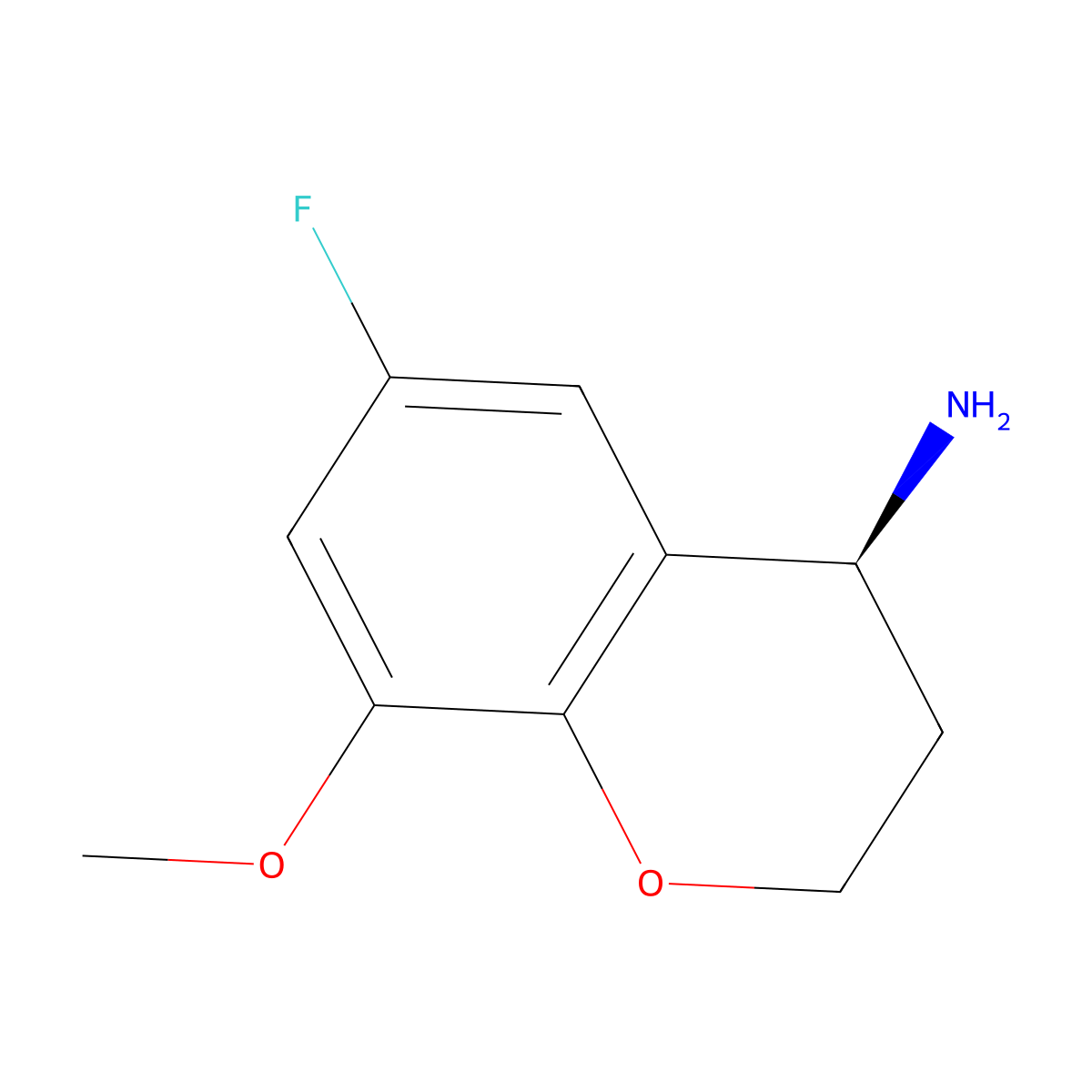 (S)-6-Fluoro-8-methoxychroman-4-amine molecular structure, CAS 1213484-37-7