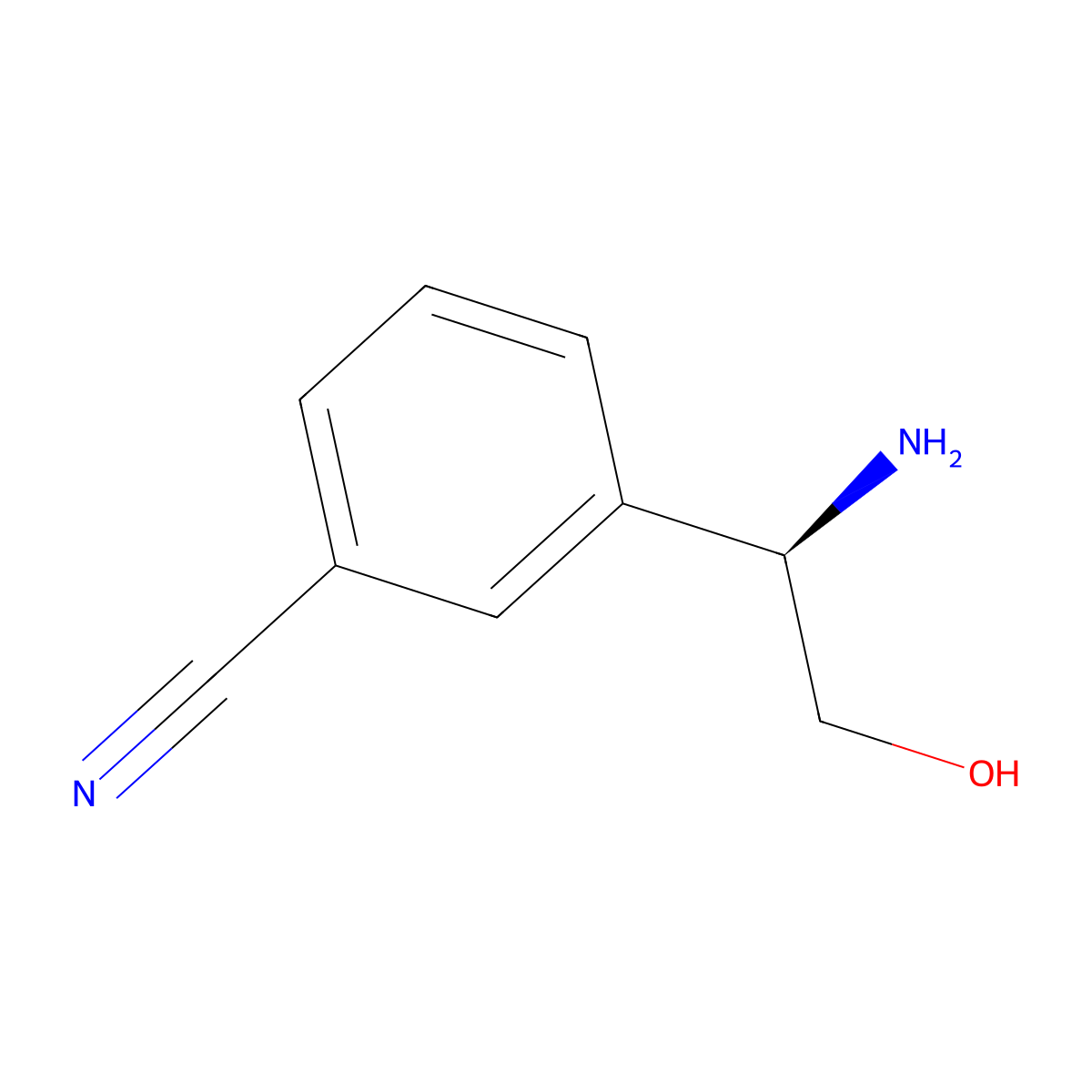 (R)-3-(1-Amino-2-hydroxyethyl)benzonitrile molecular structure, CAS 1213484-58-2