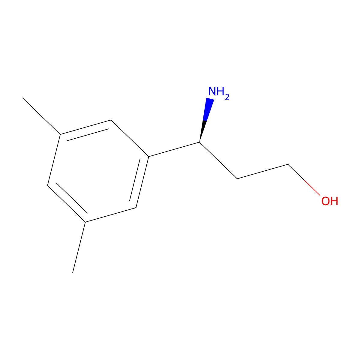 (3S)-3-amino-3-(3,5-dimethylphenyl)propan-1-ol molecular structure, CAS 1213487-67-2