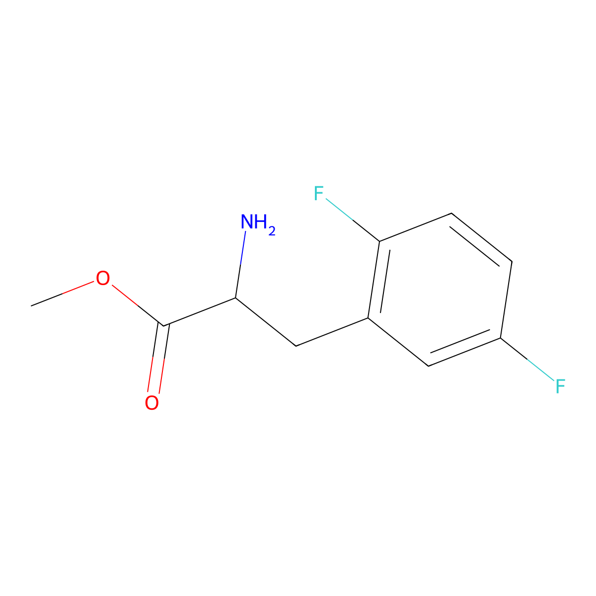 Methyl (S)-2-amino-3-(2,5-difluorophenyl)propanoate molecular structure, CAS 1213491-95-2