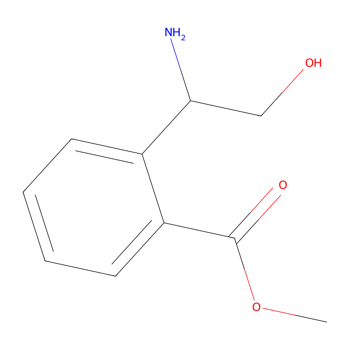 Methyl 2-[(1S)-1-amino-2-hydroxyethyl]benzoate molecular structure, CAS 1213492-26-2