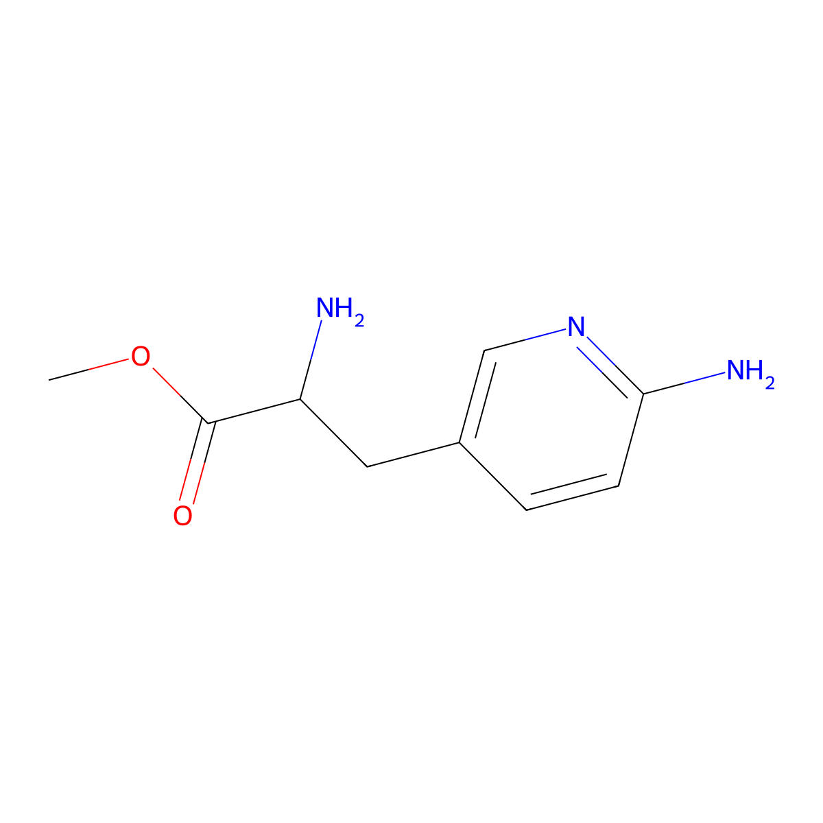 Methyl 3-(6-aminopyridin-3-yl)-L-alaninate molecular structure, CAS 1213492-31-9
