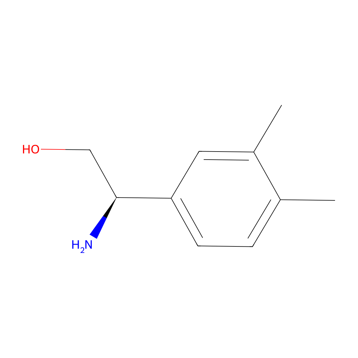 (2R)-2-Amino-2-(3,4-dimethylphenyl)ethan-1-OL molecular structure, CAS 1213493-10-7