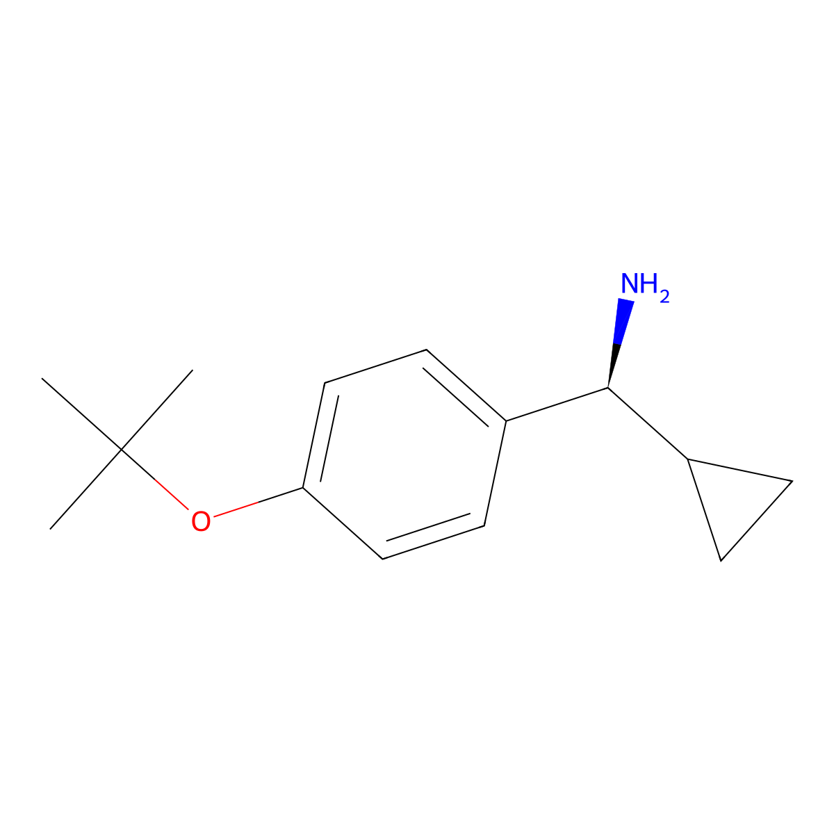 (S)-1-(4-tert-Butoxyphenyl)-1-cyclopropylmethanamine molecular structure, CAS 1213494-52-0