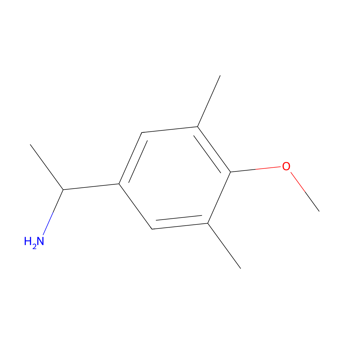 (1S)-1-(4-methoxy-3,5-dimethylphenyl)ethan-1-amine molecular structure, CAS 1213495-20-5