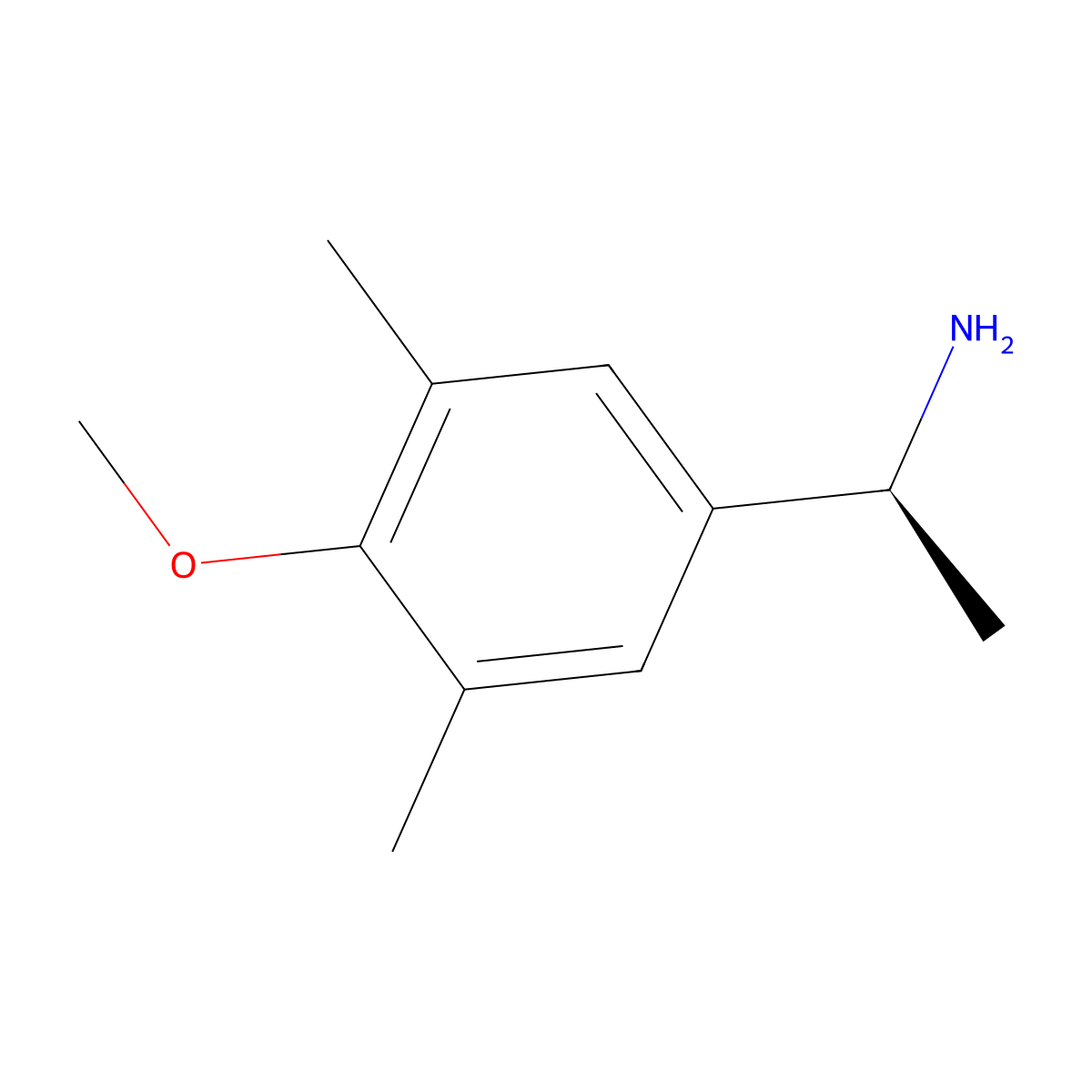 (1S)-1-(4-methoxy-3,5-dimethylphenyl)ethan-1-amine molecular structure, CAS 1213495-20-5