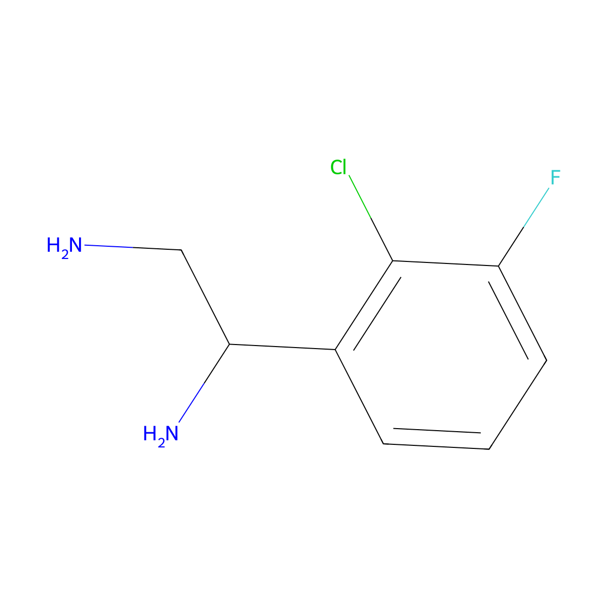 (1S)-1-(2-Chloro-3-fluorophenyl)ethane-1,2-diamine molecular structure, CAS 1213496-20-8
