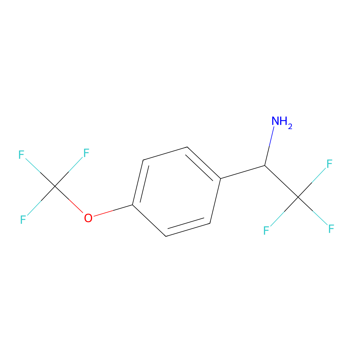 (S)-2,2,2-Trifluoro-1-(4-(trifluoromethoxy)phenyl)ethan-1-amine molecular structure, CAS 1213496-87-7