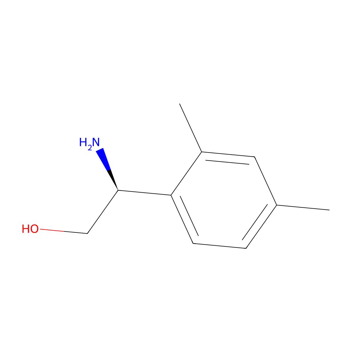 (2S)-2-Amino-2-(2,4-dimethylphenyl)ethan-1-OL molecular structure, CAS 1213497-03-0