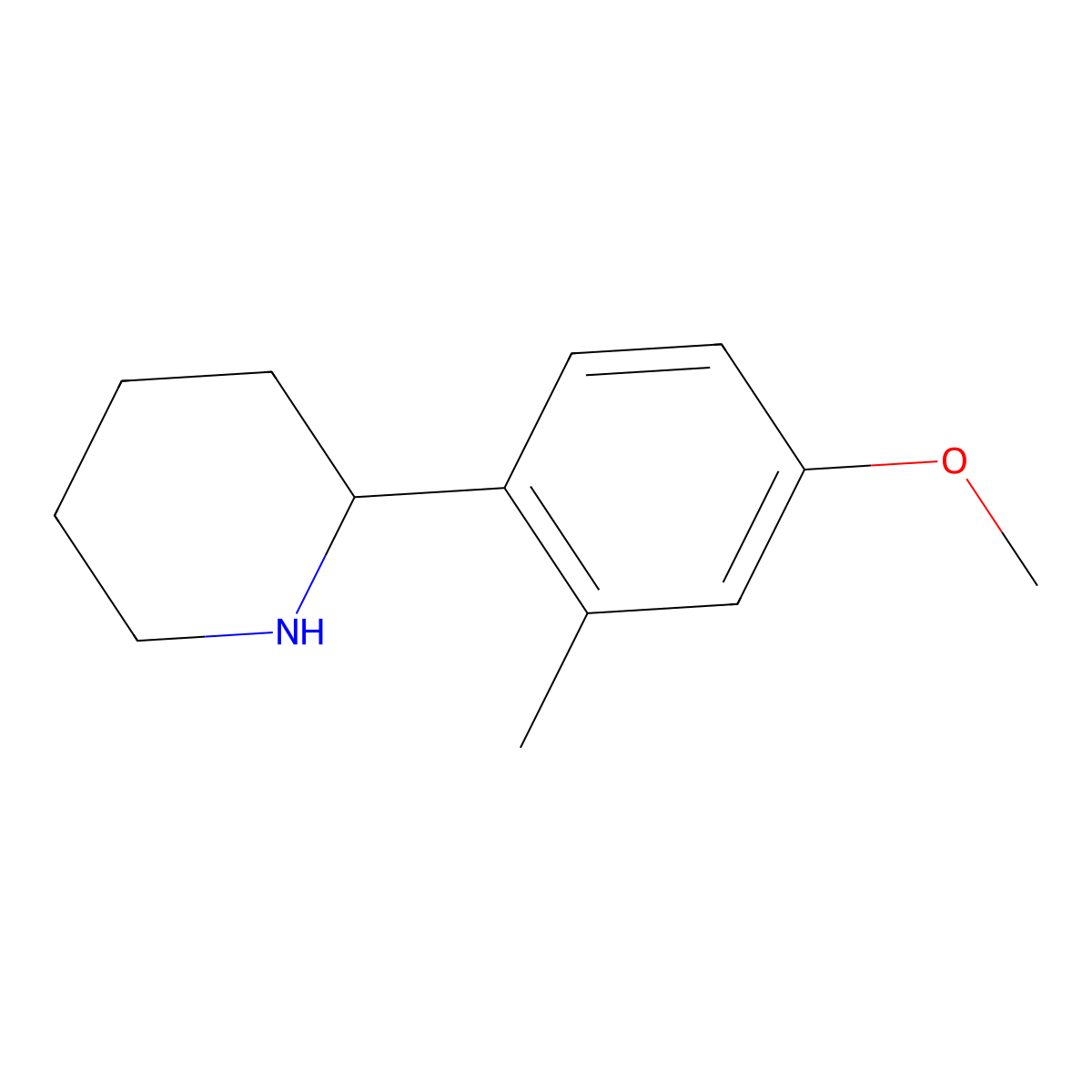 (S)-2-(4-Methoxy-2-methylphenyl)piperidine molecular structure, CAS 1213497-25-6