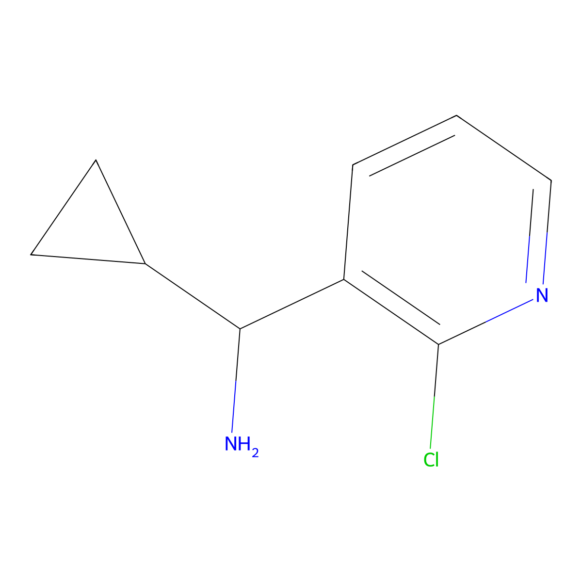 (R)-1-(2-Chloropyridin-3-yl)-1-cyclopropylmethanamine molecular structure, CAS 1213497-28-9