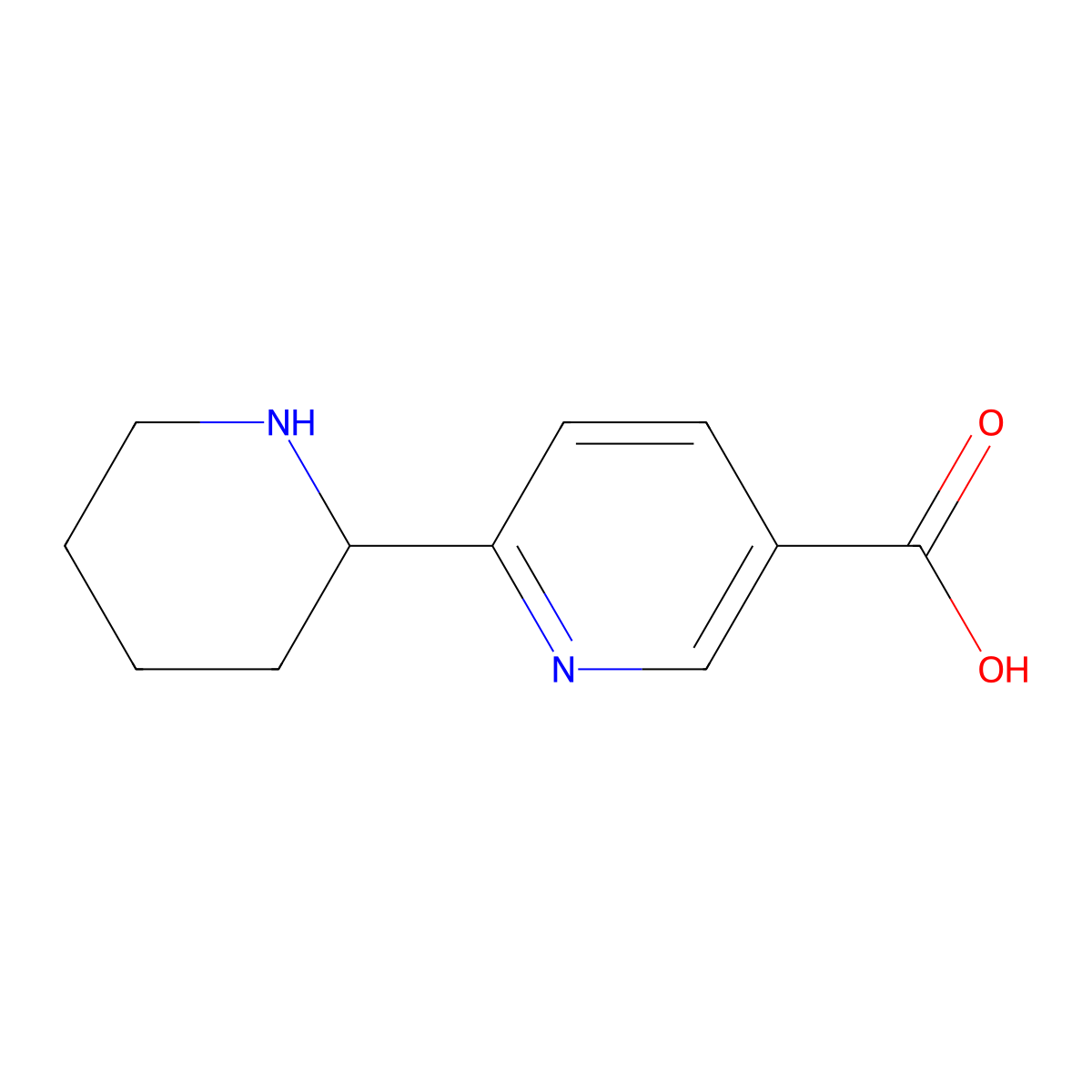 6-((2S)-2-Piperidyl)pyridine-3-carboxylic acid molecular structure, CAS 1213498-39-5
