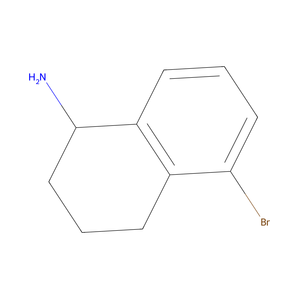 (R)-5-Bromo-1,2,3,4-tetrahydronaphthalen-1-amine molecular structure, CAS 1213498-78-2