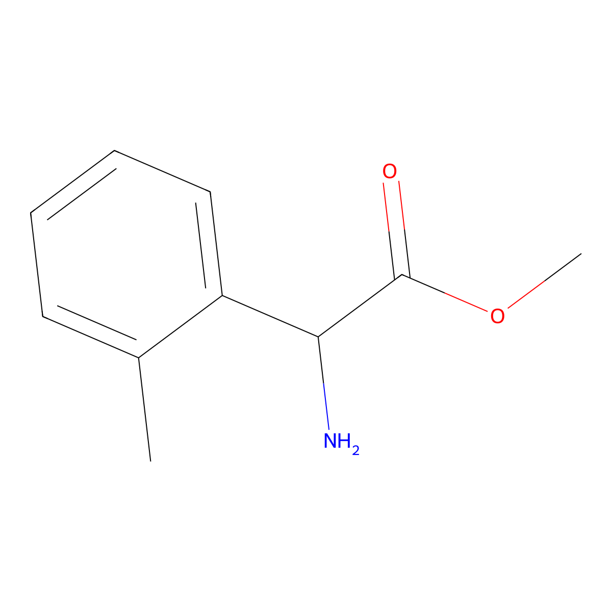 Methyl (S)-2-amino-2-(o-tolyl)acetate molecular structure, CAS 1213499-53-6