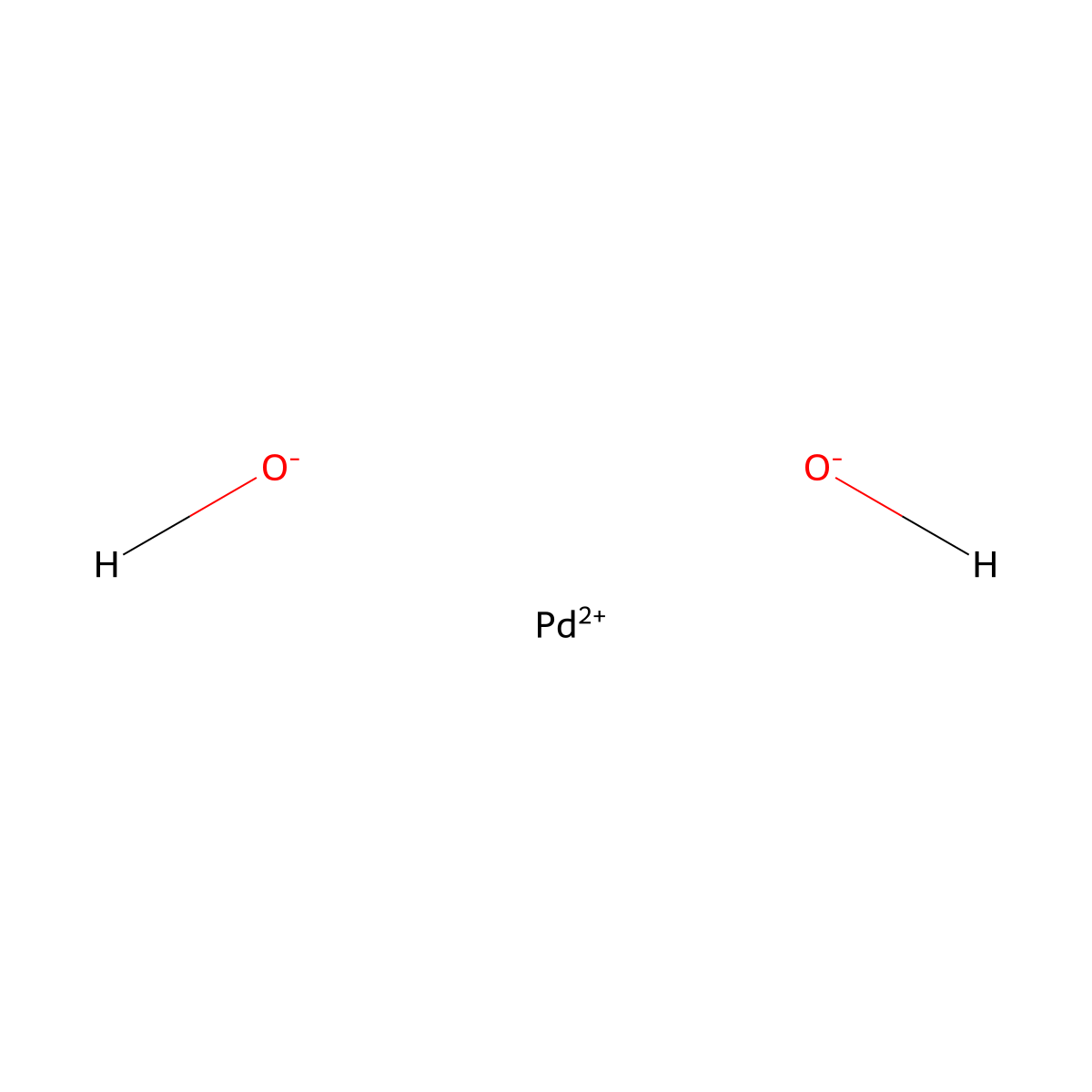 Palladium hydroxide molecular structure, CAS 12135-22-7