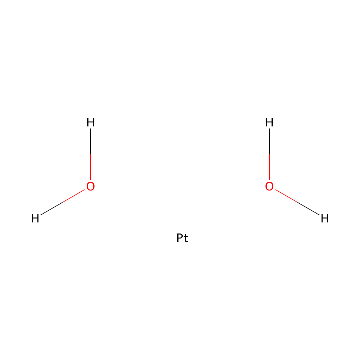 Platinum hydroxide (Pt(OH)2) molecular structure, CAS 12135-23-8