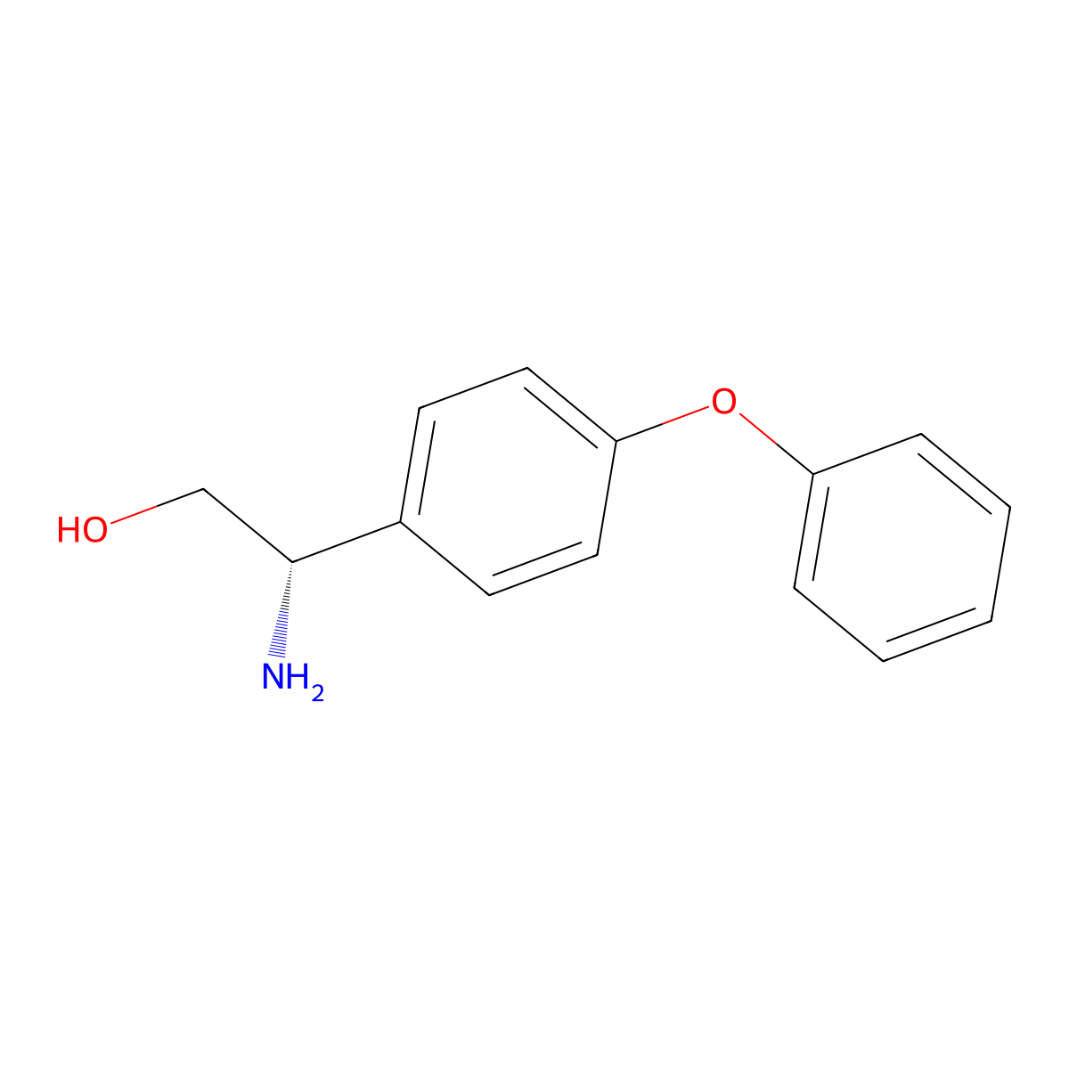 (s)-2-Amino-2-(4-phenoxyphenyl)ethan-1-ol molecular structure, CAS 1213508-40-7