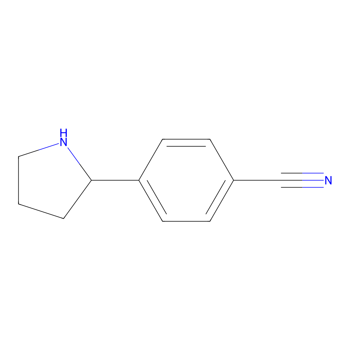 4-((2s)Pyrrolidin-2-yl)benzenecarbonitrile molecular structure, CAS 1213508-77-0