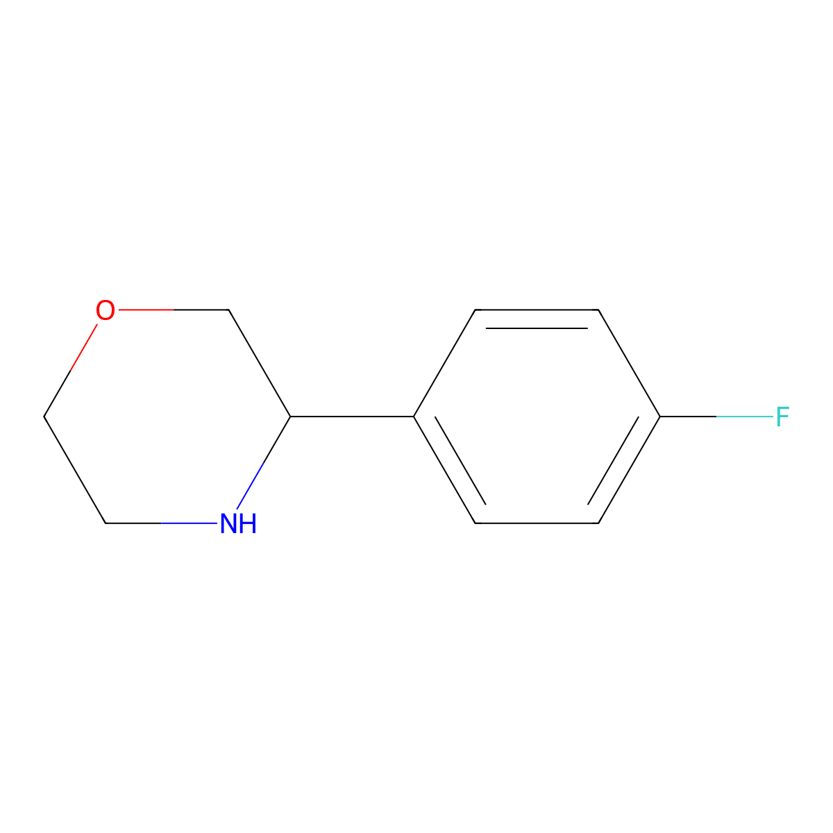 (3S)-3-(4-fluorophenyl)morpholine molecular structure, CAS 1213512-87-8