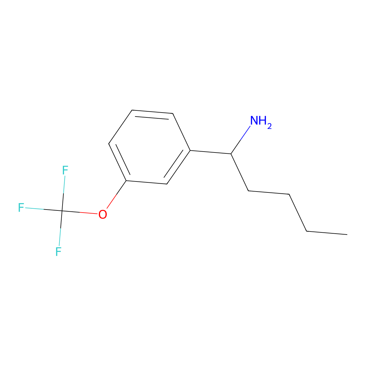 (R)-1-(3-(Trifluoromethoxy)phenyl)pentan-1-amine molecular structure, CAS 1213516-55-2