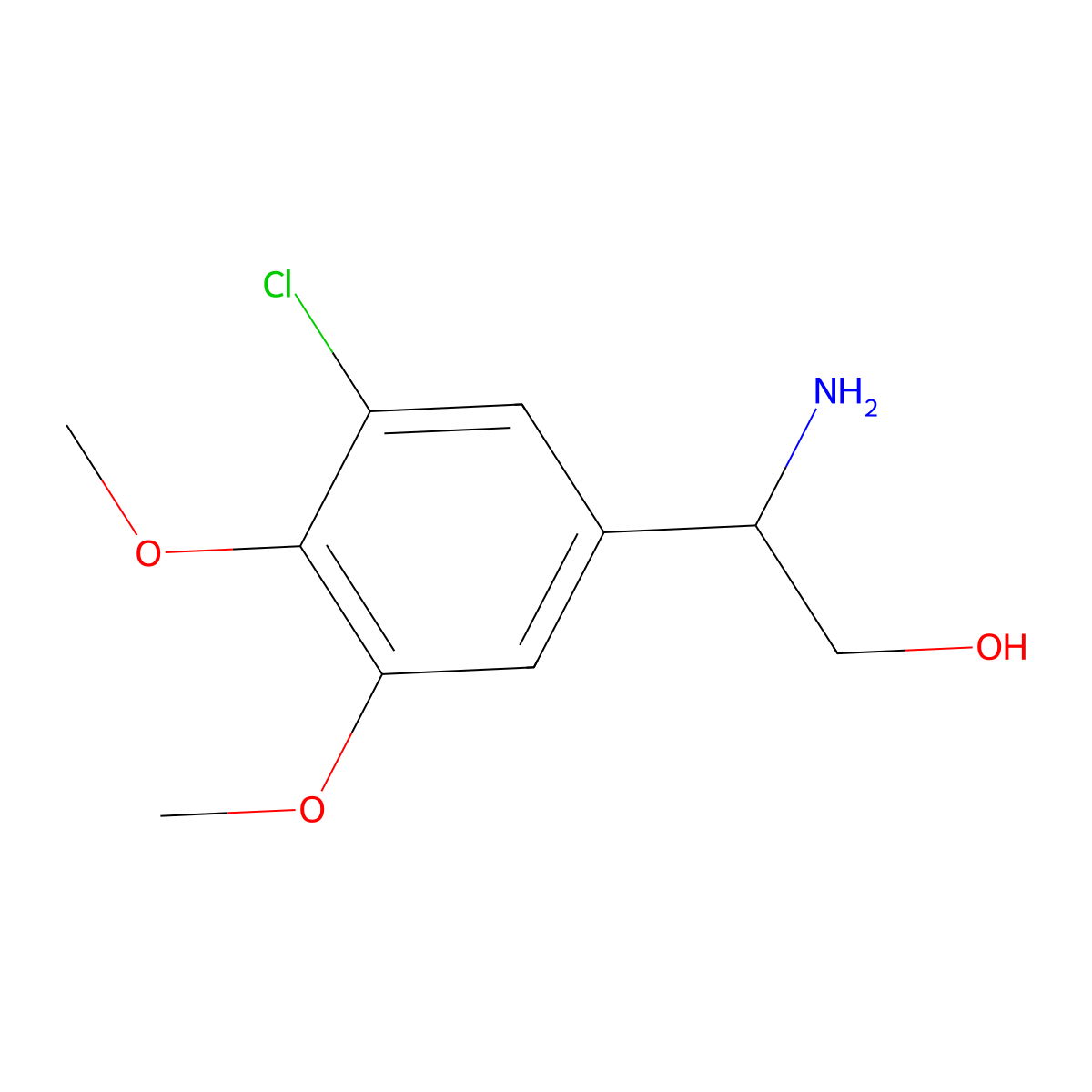 (2R)-2-Amino-2-(3-chloro-4,5-dimethoxyphenyl)ethan-1-OL molecular structure, CAS 1213516-68-7