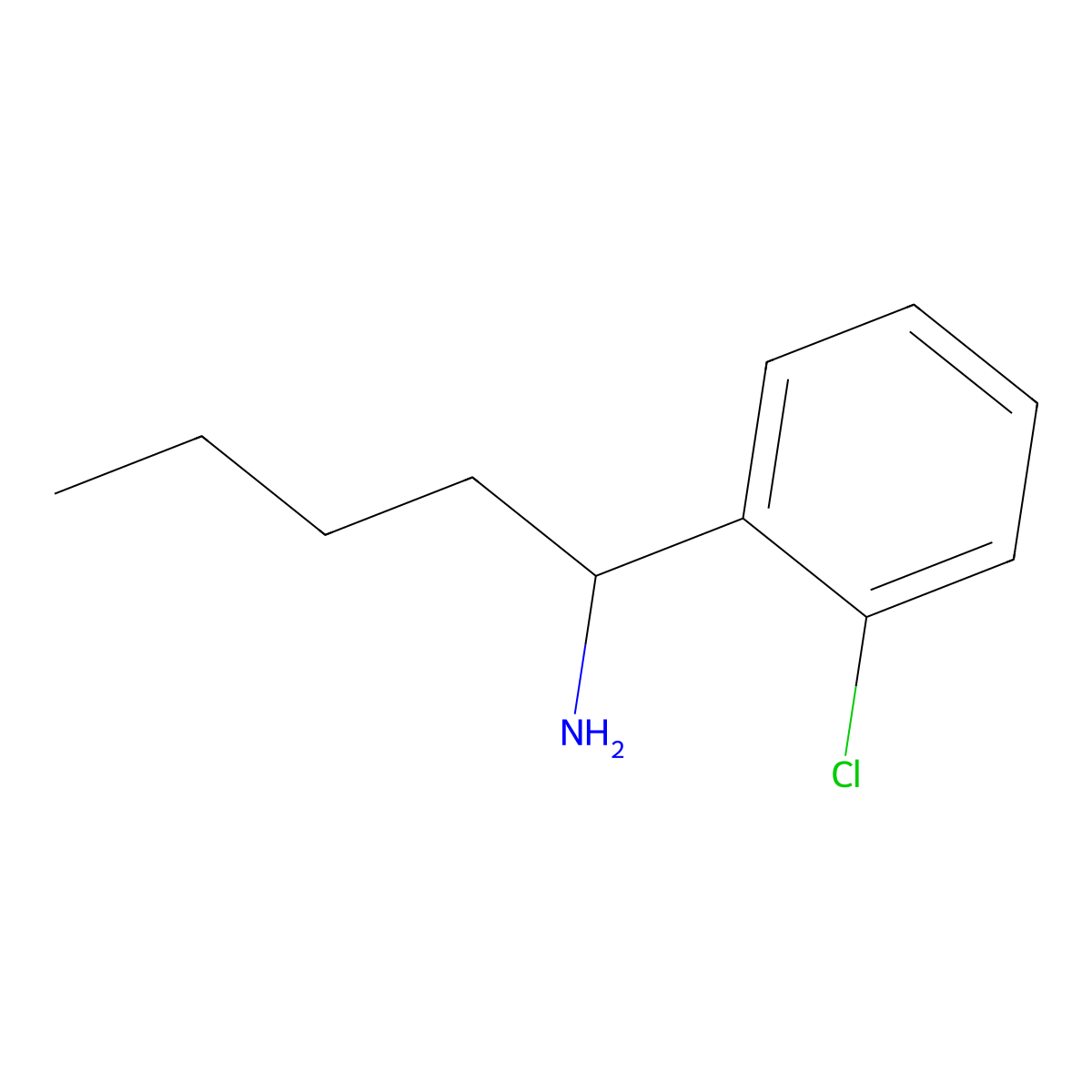 (S)-1-(2-Chlorophenyl)pentan-1-amine molecular structure, CAS 1213517-29-3