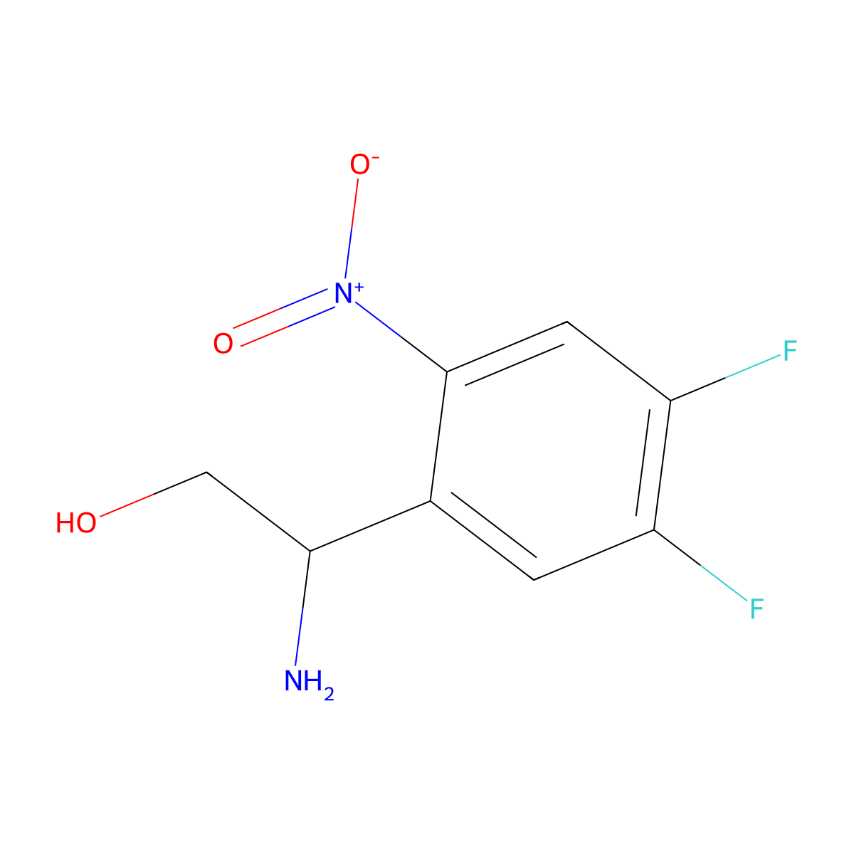(s)-2-Amino-2-(4,5-difluoro-2-nitrophenyl)ethan-1-ol molecular structure, CAS 1213518-56-9