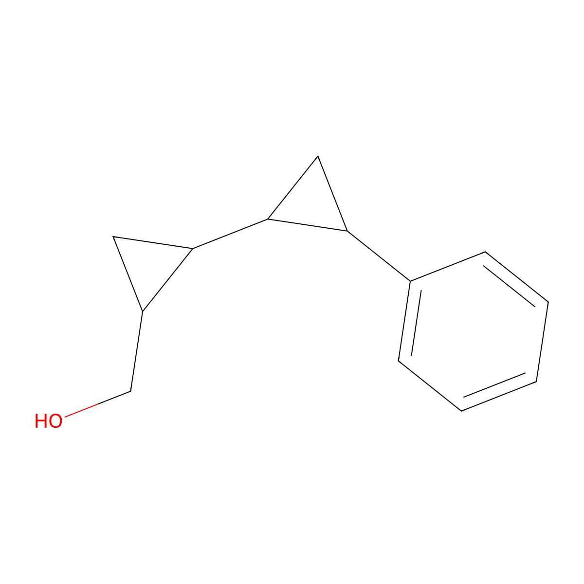 [2-(2-Phenylcyclopropyl)cyclopropyl]methanol molecular structure, CAS 121352-42-9
