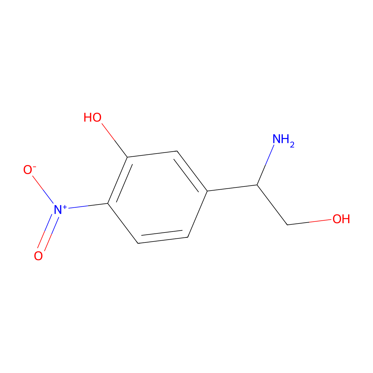 (r)-5-(1-Amino-2-hydroxyethyl)-2-nitrophenol molecular structure, CAS 1213520-02-5
