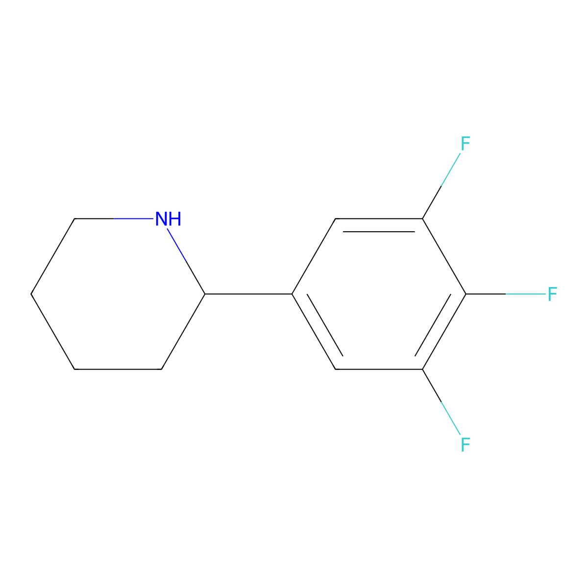 (R)-2-(3,4,5-Trifluorophenyl)piperidine molecular structure, CAS 1213520-89-8