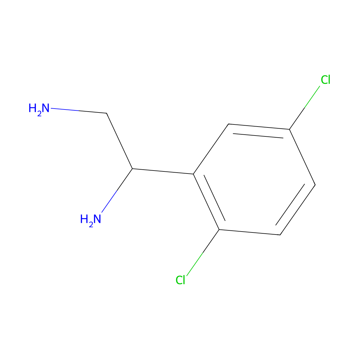 (1R)-1-(2,5-Dichlorophenyl)ethane-1,2-diamine molecular structure, CAS 1213522-61-2