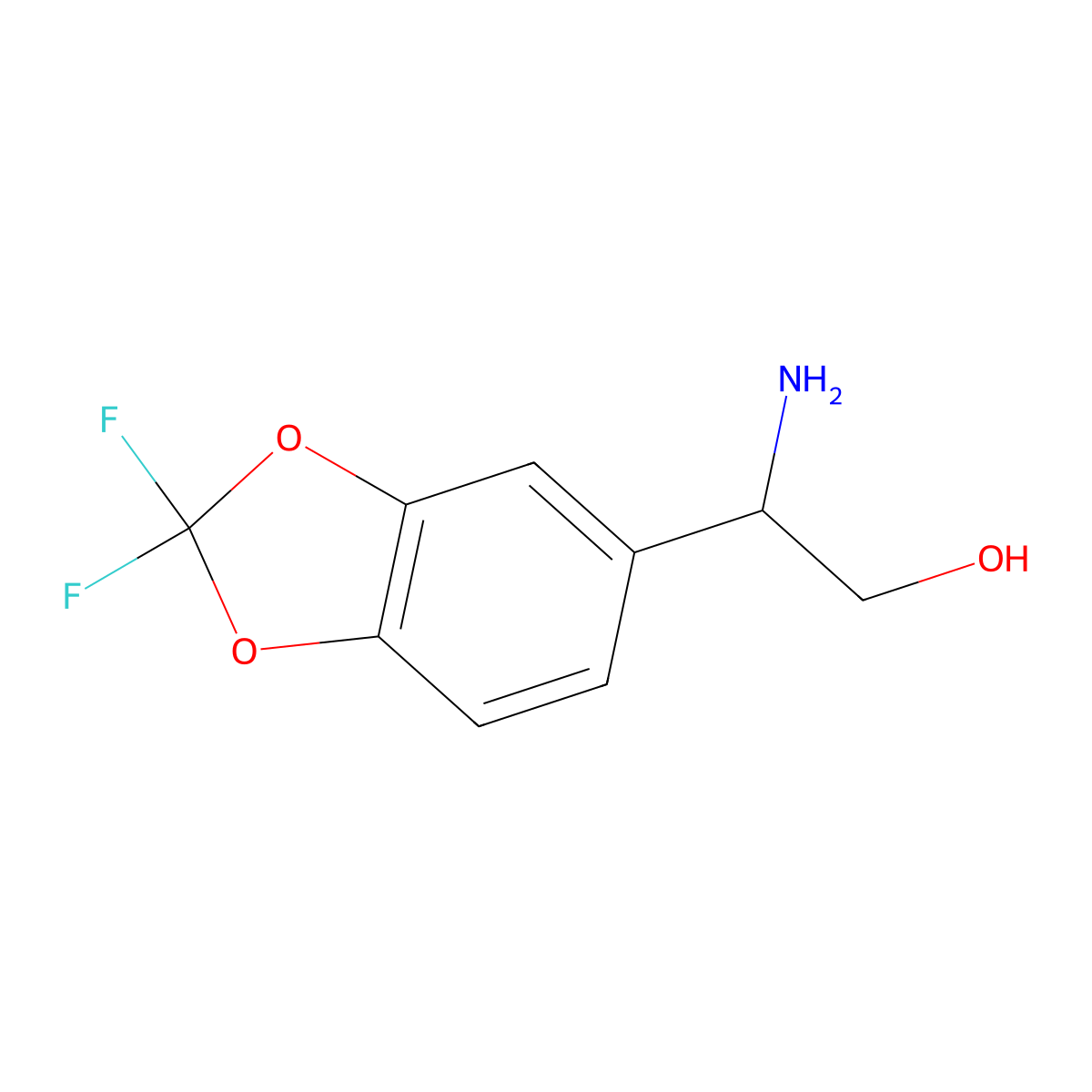 (R)-2-Amino-2-(2,2-difluorobenzo[D][1,3]dioxol-5-YL)ethan-1-OL hydrochloride molecular structure, CAS 1213524-00-5